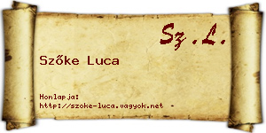 Szőke Luca névjegykártya