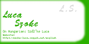 luca szoke business card